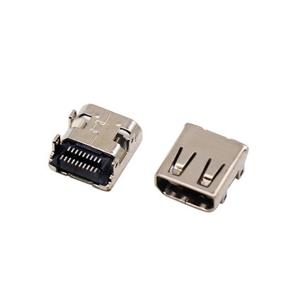 اتصالات کابل کوچک HDMI با روکش طلا کانکتور مادگی 19 پین شیب+SMT d