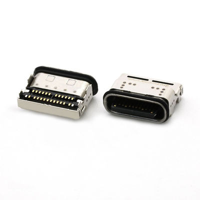 IP68 24Pin ضد آب USB نوع C سوکت زنانه 2 ردیف SMT