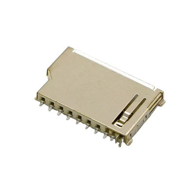 کیفیت  Short Body 9Pin SD Memory Card Connector Push Push Type Copper Shell کارخانه