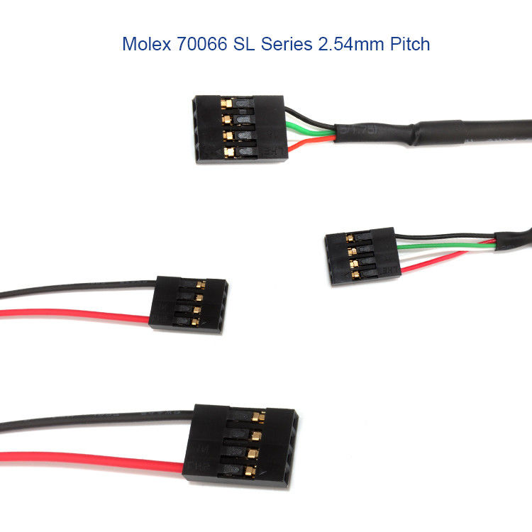 دسته سیم سفارشی Molex 50-57-9404 با رابط SL 2.54mm 4 Way 70066