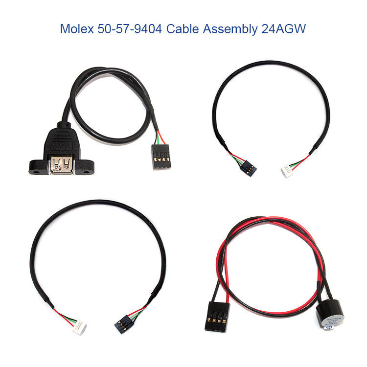دسته سیم سفارشی Molex 50-57-9404 با رابط SL 2.54mm 4 Way 70066