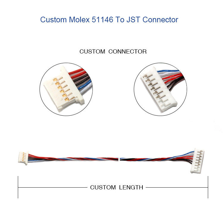 دسته سیم برقی 5P 6P MOLEX 51146 1.25mm با نگهدارنده مسکن A1254 SMD