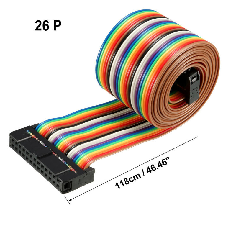 کابل‌های روبانی 24AWG AWM 2651 FFC IDC 26 پین 2.54 میلی‌متری مدار چاپی فلکسیبل انعطاف‌پذیر