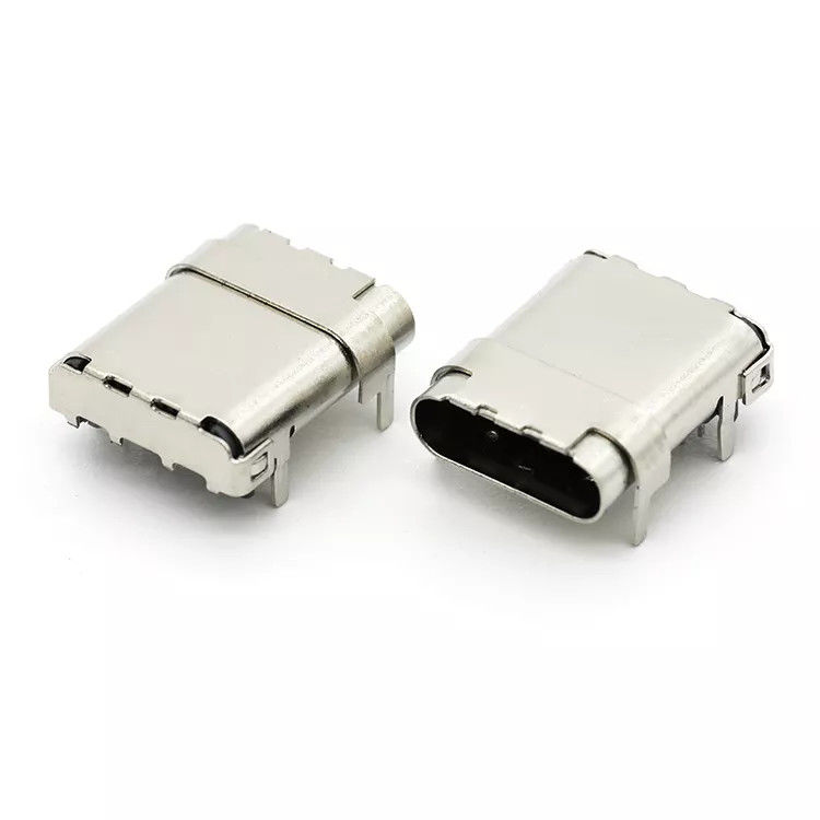 TOP MOUNT Through Hole SMT نوع 24Pin USB 3.1 C کانکتور زن برای PCB