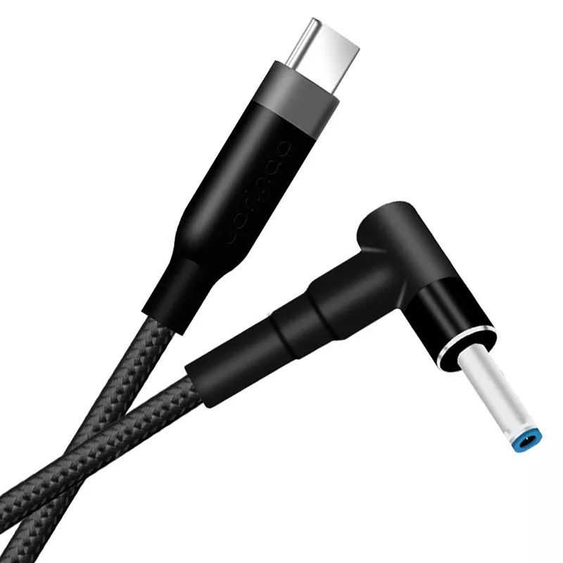 مبدل نر 100W DC 4.5x3.0mm USB Type C PD DC 4530 برای شارژ نوت بوک Hp