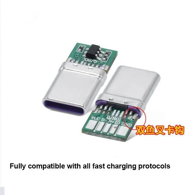 کانکتور مادگی USB 3.1 Type C 24 پین ضد آب با نصب افقی SMT DIP و صفحه غرق کننده سوکت USB