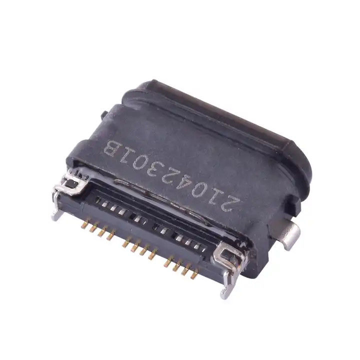 USB4.0 اتصال دهنده های نوع C 24 پین ضد آب IPX8 SMT وسط نصب 0.4mm