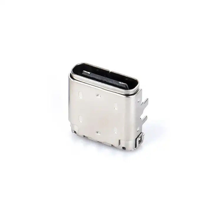24 پین USB نوع C کانکتور زنانه DIP + SMT 3.4 پلگ جلو و پیچ عقب برای کابل شارژ