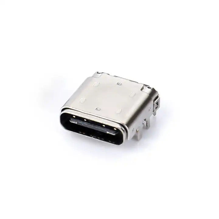 24 پین USB نوع C کانکتور زنانه DIP + SMT 3.4 پلگ جلو و پیچ عقب برای کابل شارژ