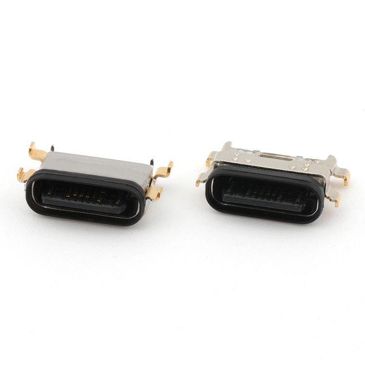 USB C 16Pin Type C Connector زنانه وسط نصب 1.13mm IPX8 ضد آب با LIM