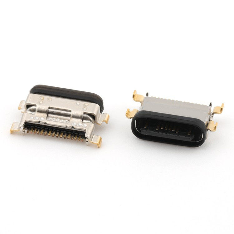 USB C 16Pin Type C Connector زنانه وسط نصب 1.13mm IPX8 ضد آب با LIM