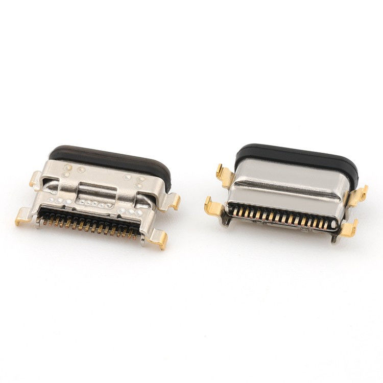 USB C 16Pin Type C Connector زنانه وسط نصب 1.13mm IPX8 ضد آب با LIM