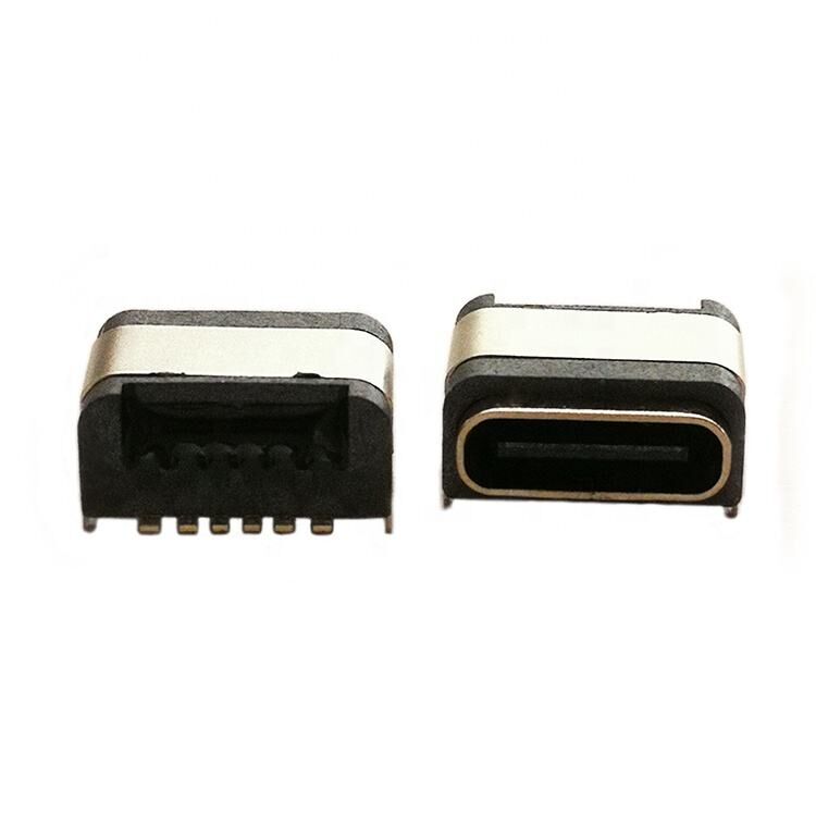 کانکتور USB ضد آب IP67، کانکتور مادگی USB Type C با ۶ پین، نصب سطحی افقی