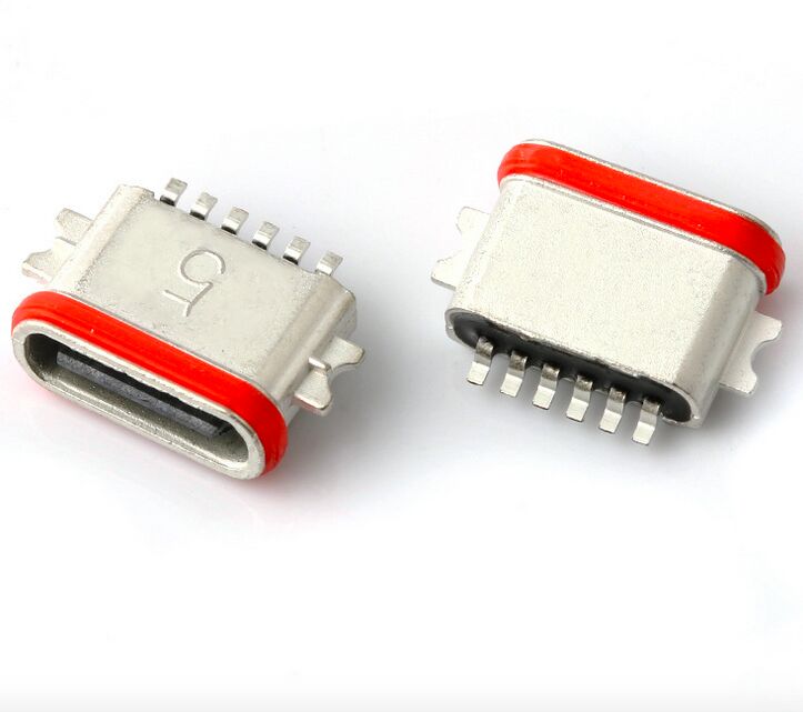 تولید کننده حرفه ای کانکتور USB ضد آب نوع C 6P Full SMT IP67 USB 3.1 SMD