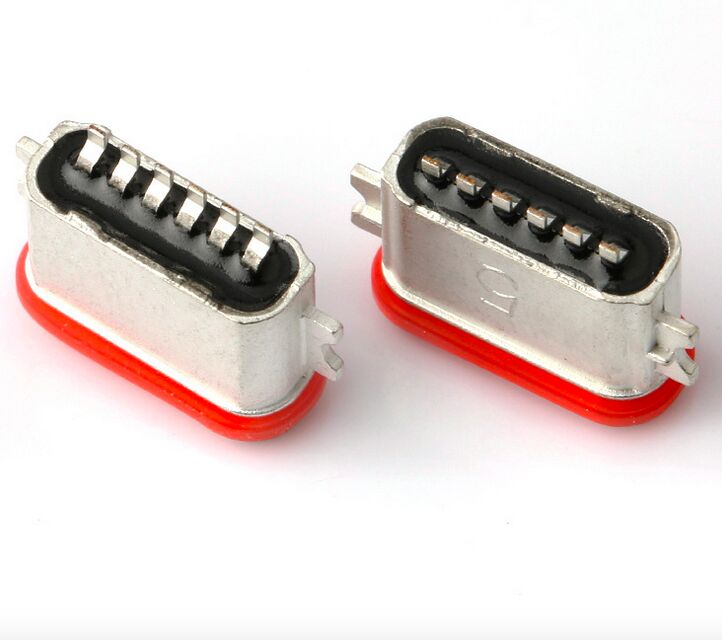 تولید کننده حرفه ای کانکتور USB ضد آب نوع C 6P Full SMT IP67 USB 3.1 SMD