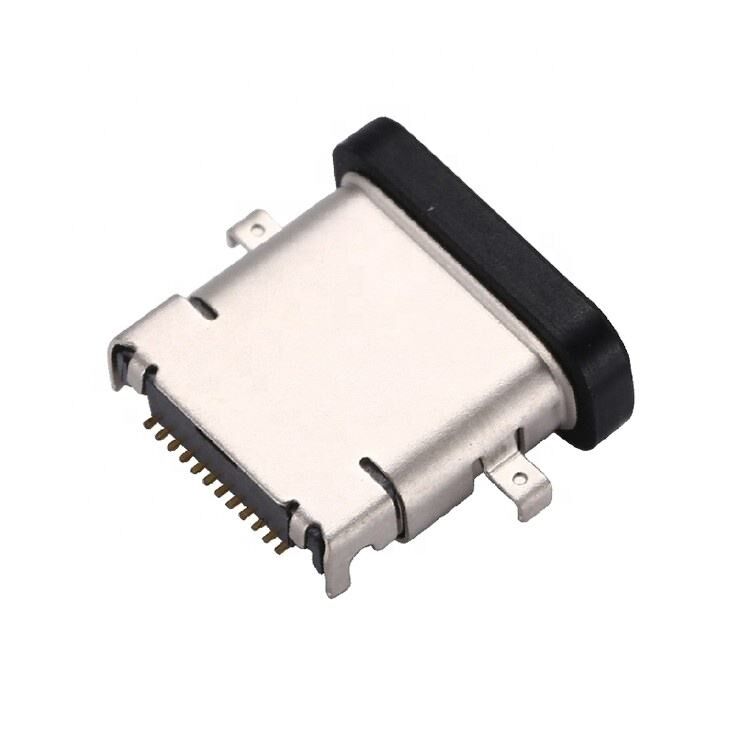 کانکتور مادگی USB 3.1 Type C 24 پین ضد آب با نصب افقی SMT DIP و صفحه غرق کننده سوکت USB