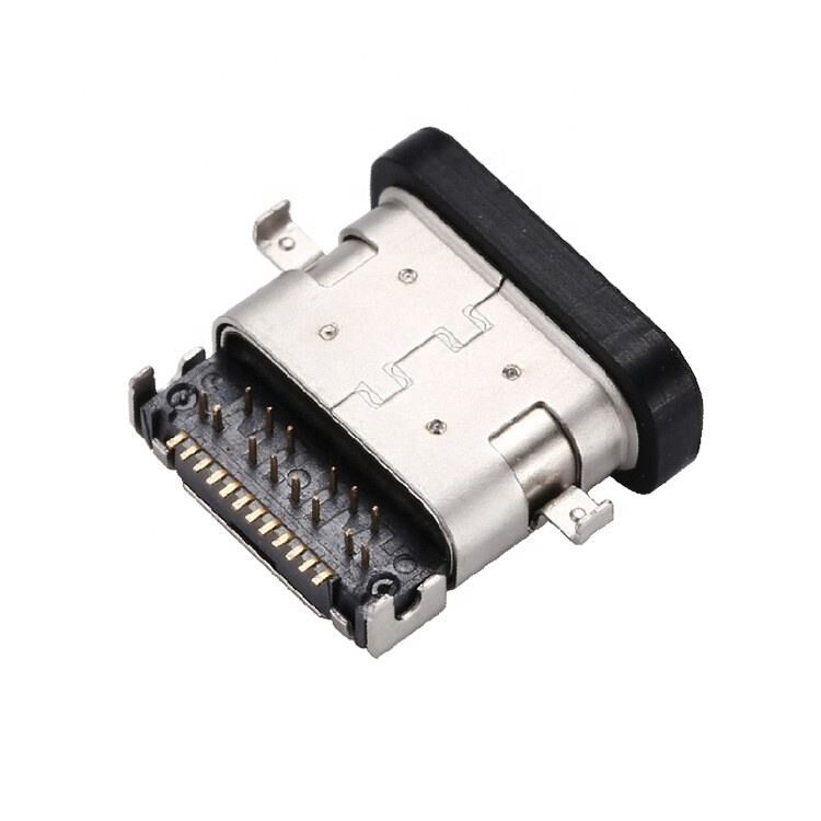 کانکتور مادگی USB 3.1 Type C 24 پین ضد آب با نصب افقی SMT DIP و صفحه غرق کننده سوکت USB