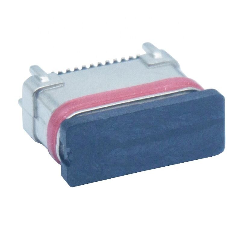 ضد آب SMD عمودی زینک پودر متالورژی 24Pins زن نوع c کانکتور USB شارژ پورت پلاگین