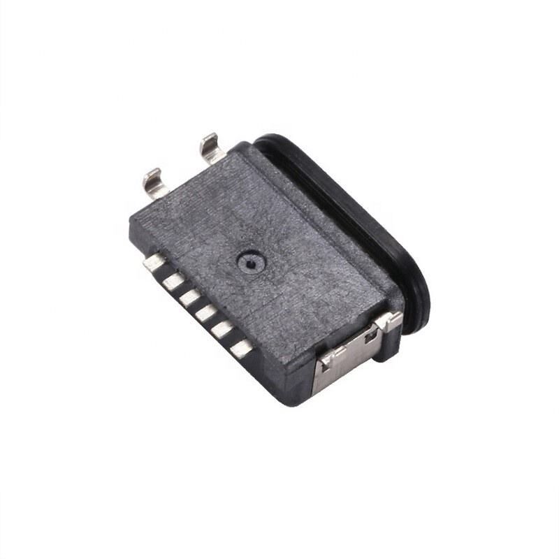 نوع C 6 پین زنانه IPX7 اتصال USB ضد آب انتقال داده های نصب افقی SMT