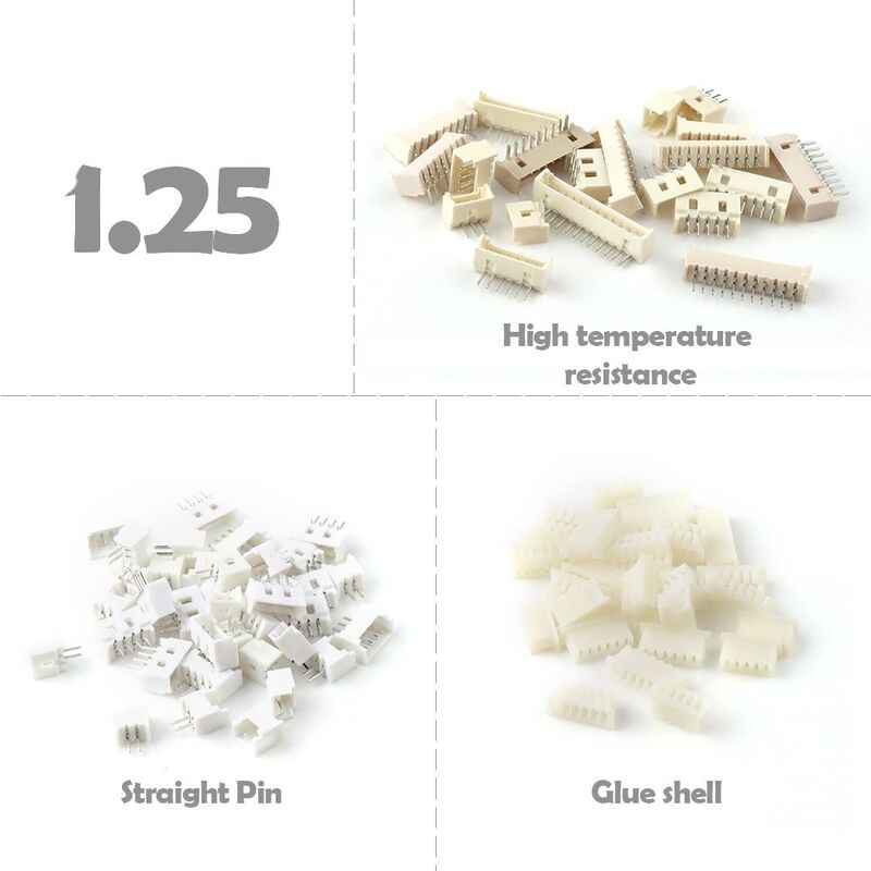 وصل کننده وافره 1.25mm Pitch 2-16 Pin Dip Right Angl Jst سیم به کنتاکتور تخته