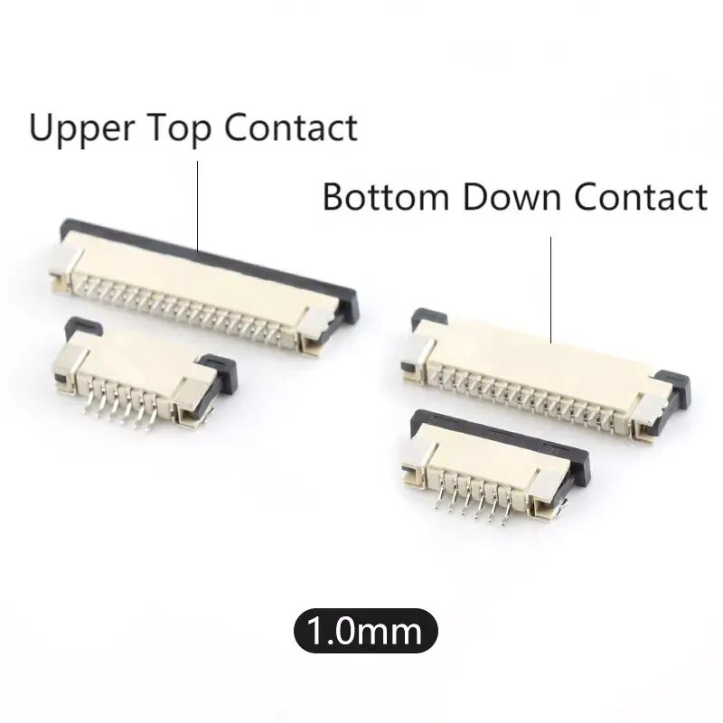 1.0mm Fpc Connector 4-40pin SMT افقی نوع تماس بالا 1.0 FPC Connector