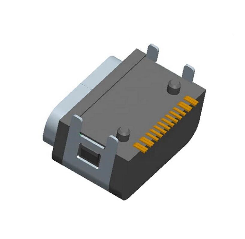 16pin USB Connector ماده ضد آب نوع c سوکت SMT IPX7