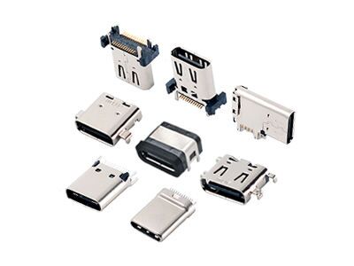 کانکتور مادگی هیبریدی USB 3.1 Type C زاویه راست 24 پین برای شارژ گوشی و انتقال سریع داده