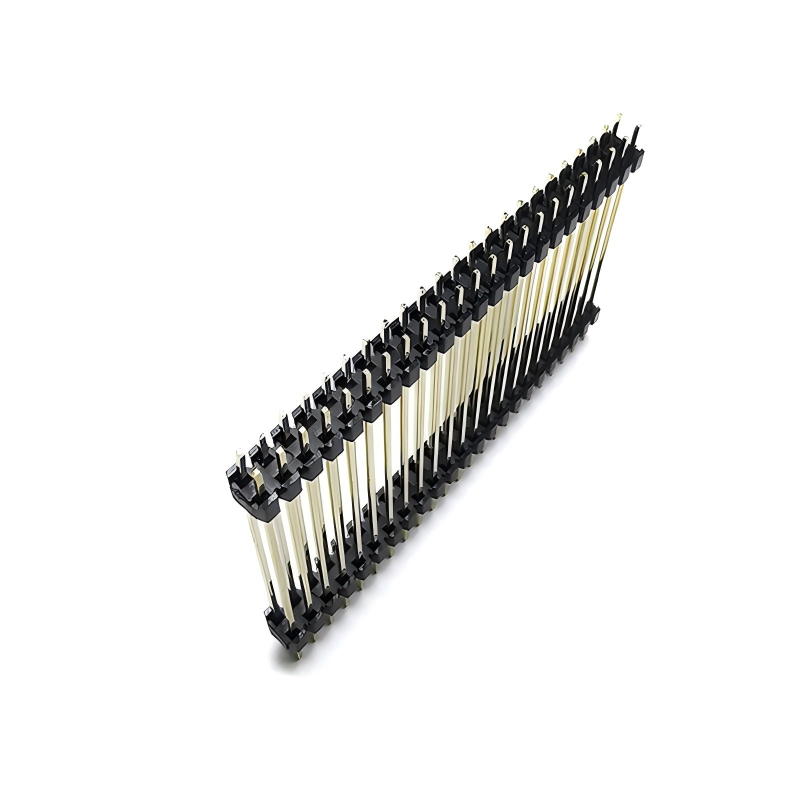کانکتور پین هدر مادگی PCB ردیف تکی و دوتایی با زاویه راست 1.27 میلی‌متر