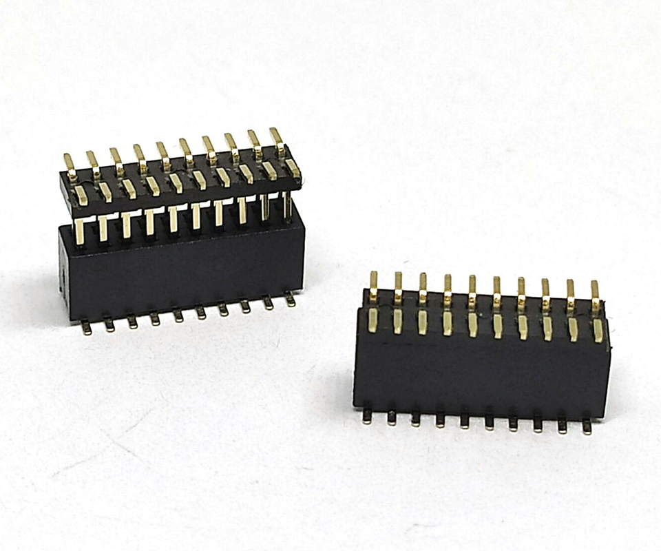 هدر پین سوکت PCB مادگی/نری SMT با گام 1.27 میلی‌متر و 20 پین