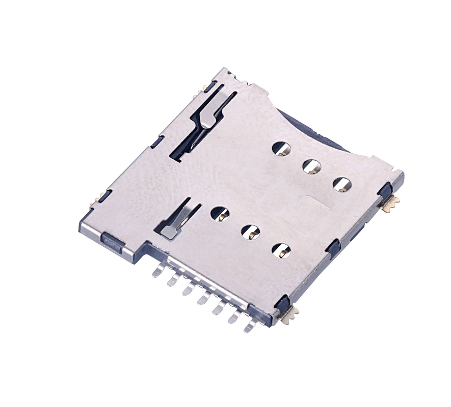 دارنده کارت سیم Push-Push Type Nano Micro 6pin 8pin سیم کارت کانکتور برای PCB تلفن های همراه