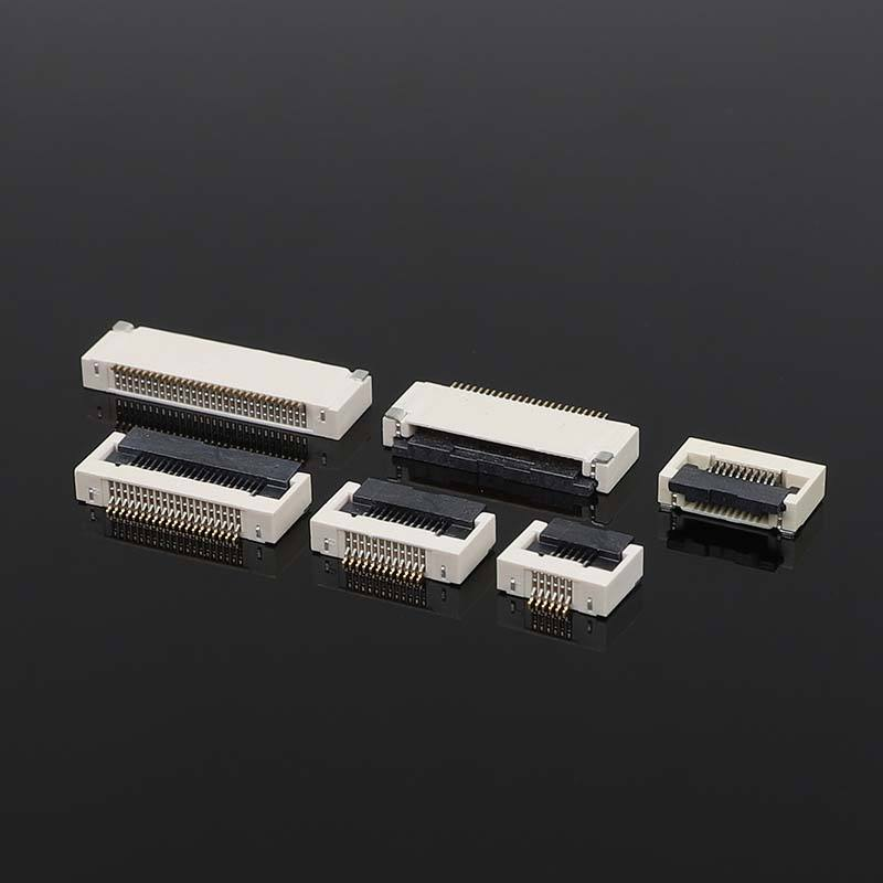 0.5mm Pitch Butterfly Lock FFC/FPCH Connector اتصال افقی پایین با ارتفاع 2.55H Flip Cover برای الکترونیک Flat Flex