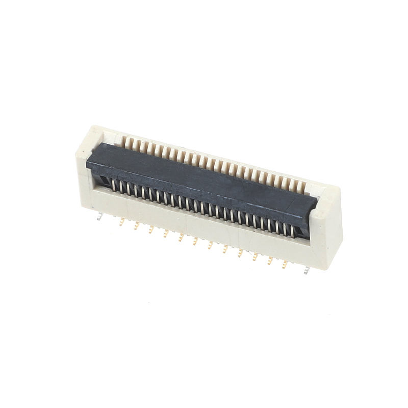کانکتورهای PCB کابل FPC FFC، سوکت کابل کانکتور فلت ضامن‌دار تاشو ارتفاع 5.2H پایه مثبت عمودی 60 پین با گام 0.5 میلی‌متر