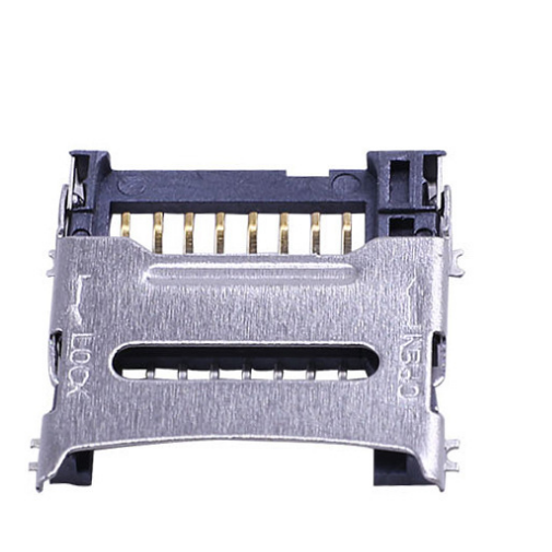 سوکت کارت Micro SD / TF هشت پین | جایگزین Molex 472192001 | کانکتور SMT لولایی (Lift-the-Cover) با ارتفاع 1.8 میلی‌متر