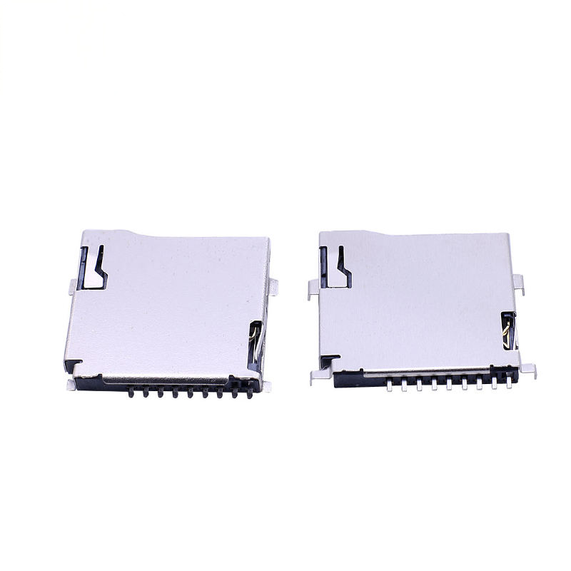برای DM3 سری 9P Pin Micro SD Card Connector Push-Push SMT نوع T-Flash با جوش خارجی SUS Shell برای کاربردهای PCB