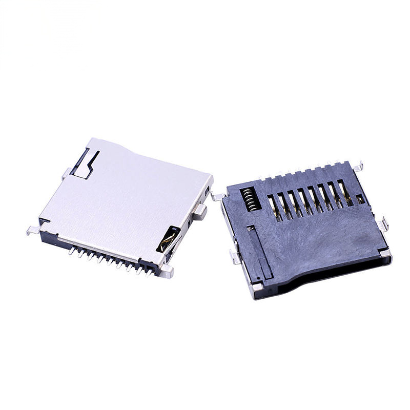 برای DM3 سری 9P Pin Micro SD Card Connector Push-Push SMT نوع T-Flash با جوش خارجی SUS Shell برای کاربردهای PCB