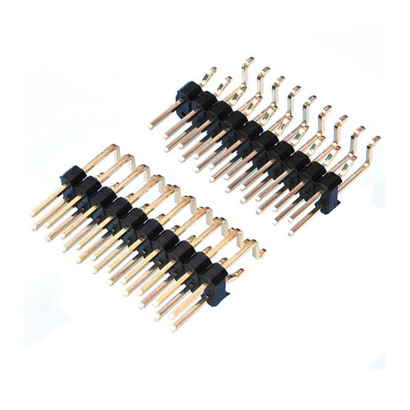 هدر پین PCB ردیف دوگانه 1.0 میلی‌متری پین خمیده SMT زاویه 180 درجه زاویه 90 درجه جنس PBT کنتاکت‌های برنز فسفر طول پین قابل سفارشی‌سازی