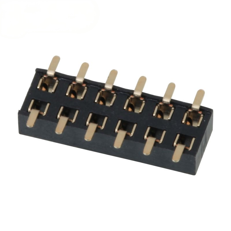 SMD 2.0mm Connector Female Header دو ردیف پایین ورودی طلایی پین زنانه