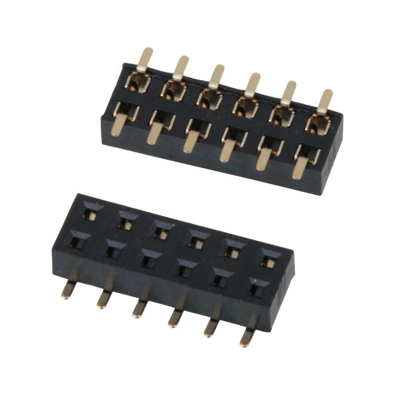 SMD 2.0mm Connector Female Header دو ردیف پایین ورودی طلایی پین زنانه