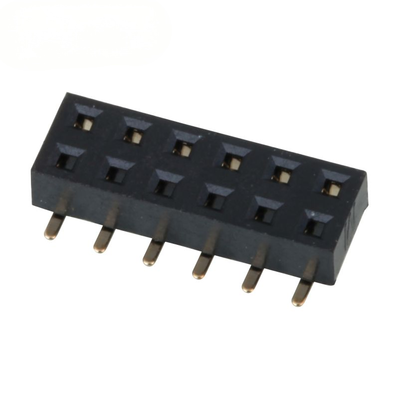 SMD 2.0mm Connector Female Header دو ردیف پایین ورودی طلایی پین زنانه