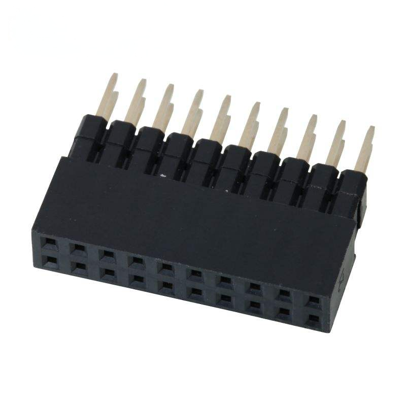 2.54mm0.64x0.4SQ Pitch Connector دو ردیف زنانه Pin Head Connector