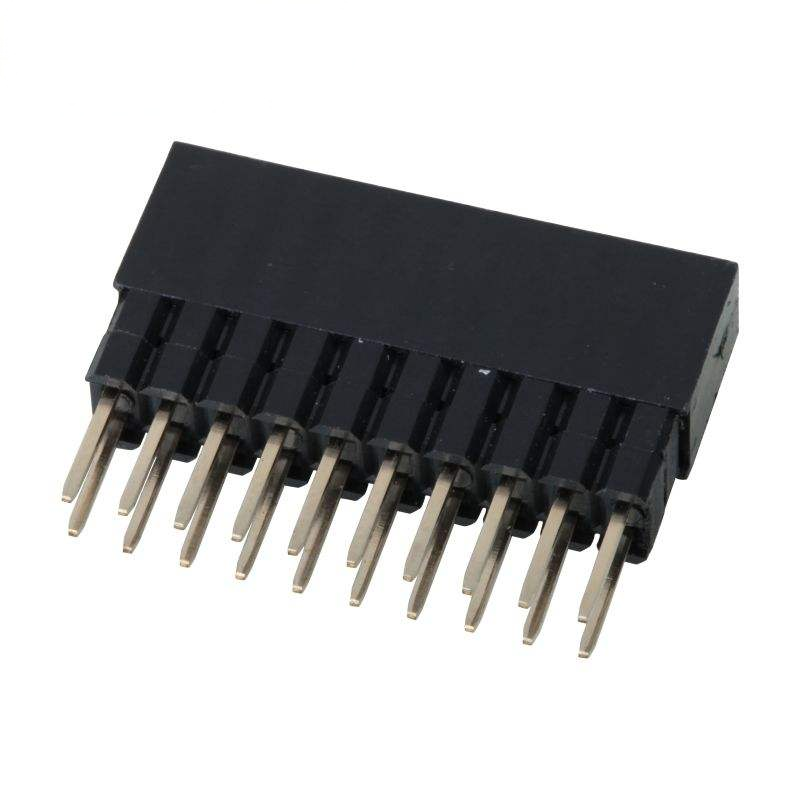 2.54mm0.64x0.4SQ Pitch Connector دو ردیف زنانه Pin Head Connector