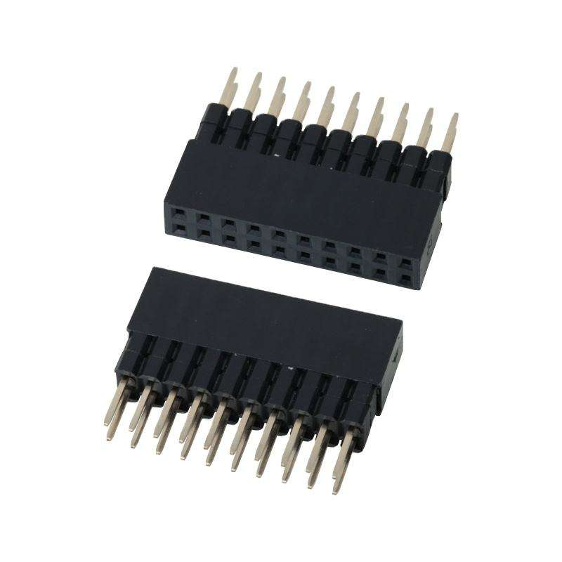 2.54mm0.64x0.4SQ Pitch Connector دو ردیف زنانه Pin Head Connector