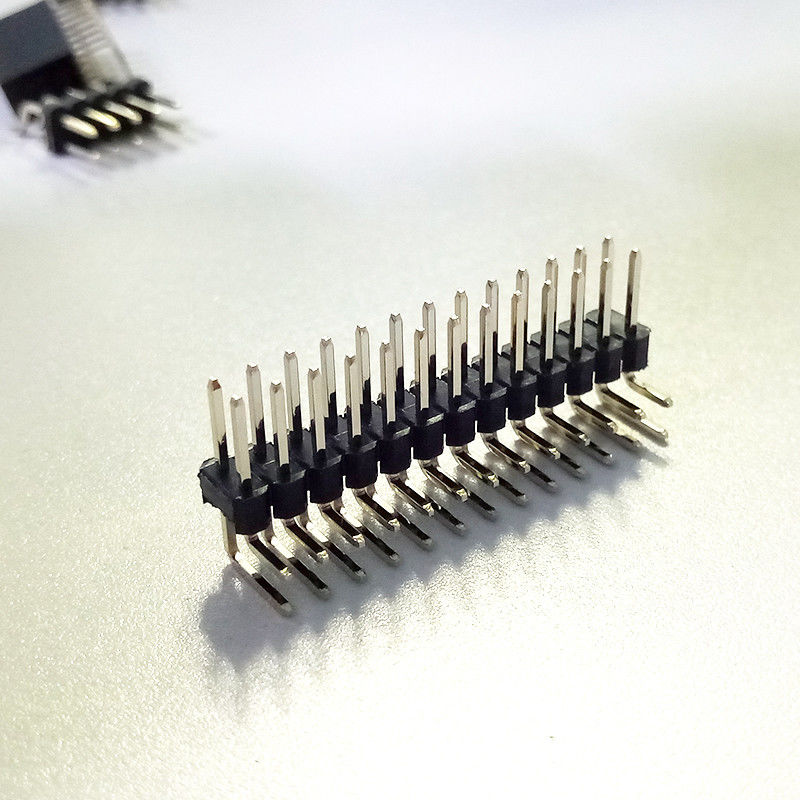 PA9T Dual Single Row شیب 90 Degree سنجاق رابط سنجاق سرتیتر 1.27mm گام صدا