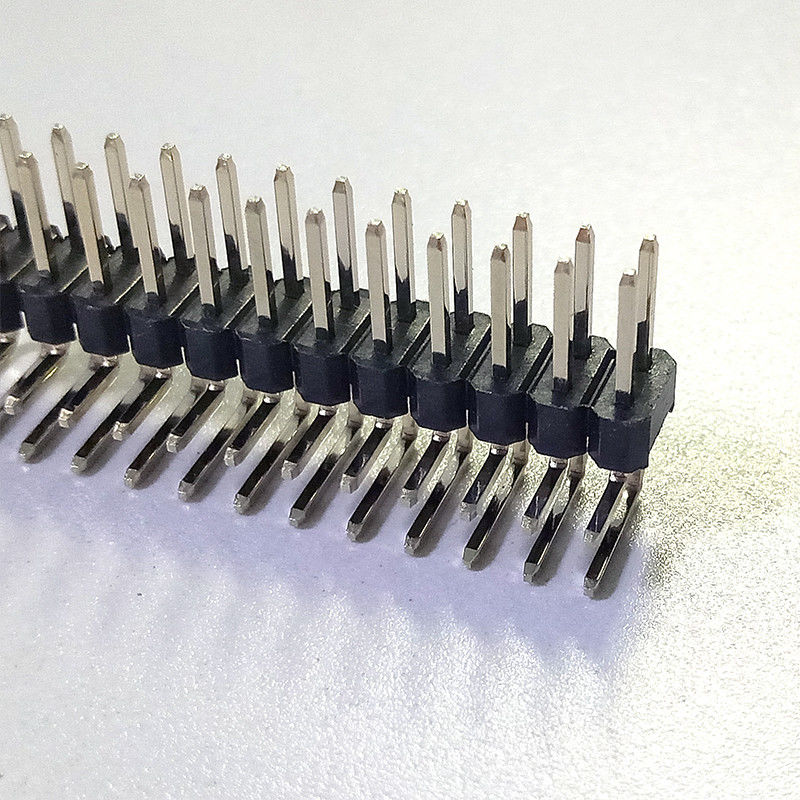 PA9T Dual Single Row شیب 90 Degree سنجاق رابط سنجاق سرتیتر 1.27mm گام صدا