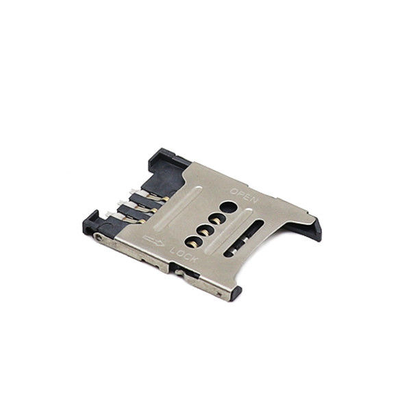 سوکت میکرو سیم هولدر 1.8 میلی متری H1.5 میلی متری SMT تلنگر Type 6P کوچک Sim Socket