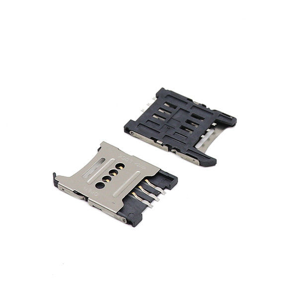 سوکت میکرو سیم هولدر 1.8 میلی متری H1.5 میلی متری SMT تلنگر Type 6P کوچک Sim Socket
