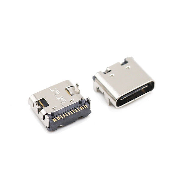 کانکتورهای چهار فوت دیپ 16 پین USB 3.1 نوع C پورت زن SMT 10000 چرخه