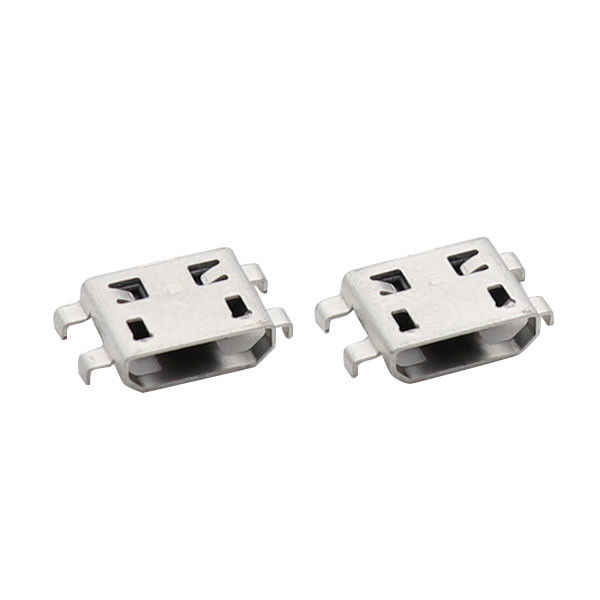 سوکت زن کوچک 5P Mid Mount کانکتور USB 0.8mm Four Feet شیب Sinking Type