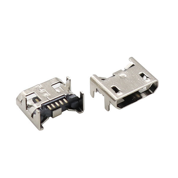 UL94V-0 کانکتورهای میکرو یو‌اس‌بی 5 پین پایه‌های سوکت زن در حال قرار دادن صفحه جک صندلی