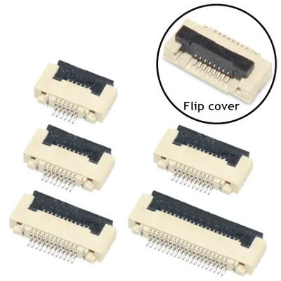 Fpc کنتاکتور flip 0.5mm برای pcb 4 5 6 8 10 12 14 16 18 20 22 24 26 28 30 32 34 36 40-60 پین